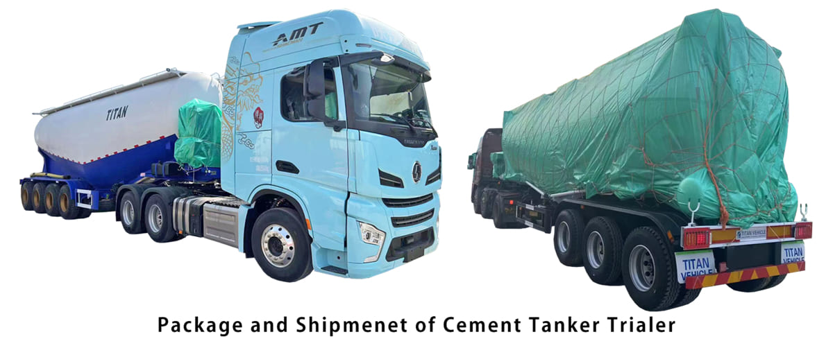 Package and Shipment of Cement Tanker Trailer