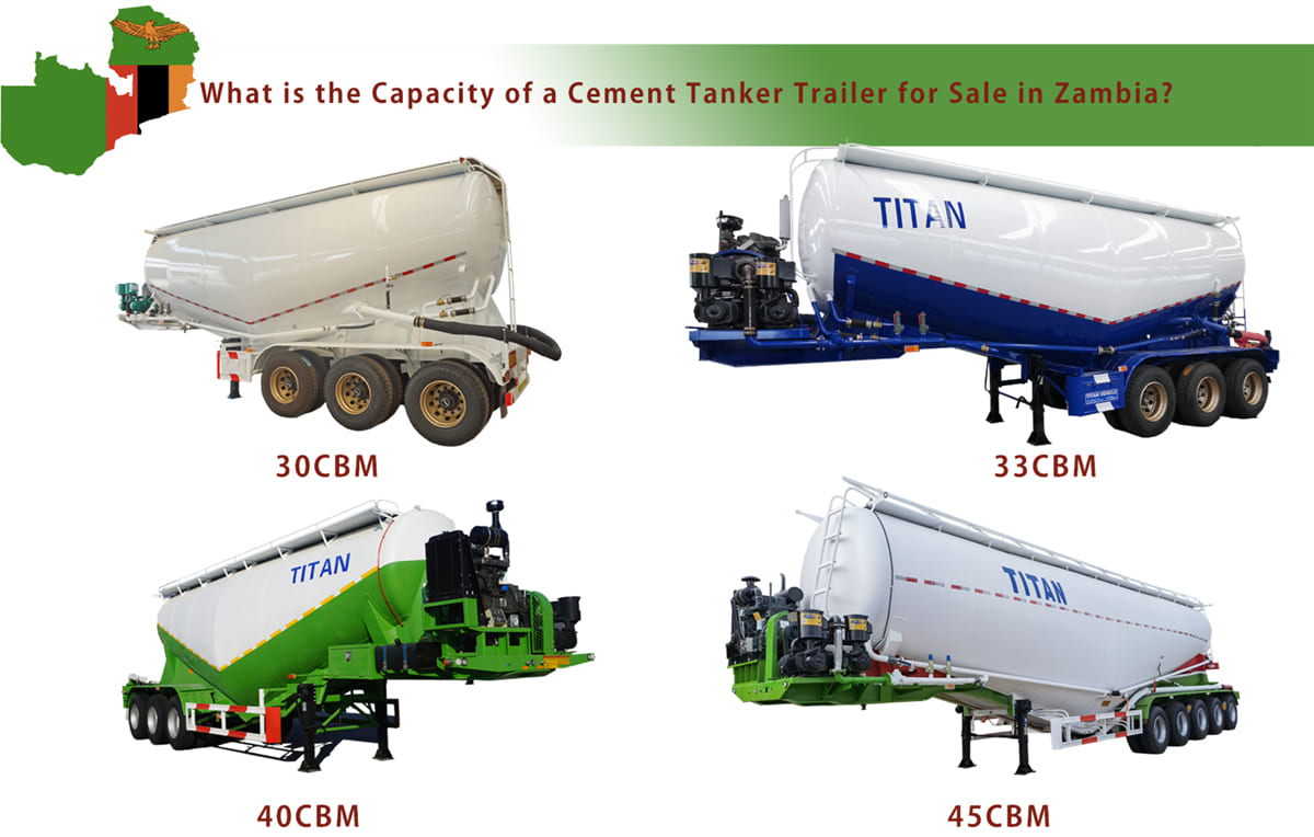 What is the Capacity of a Cement Tanker Trailer for Sale in Zambia?