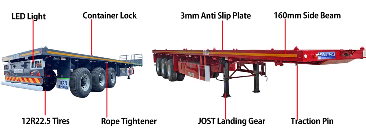 40 ft Flatbed Trailers for Sale in Zambia Lusaka | Flatbed Trailer Prices