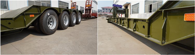 4 Axle 100 Ton Detachable Gooseneck Trailer for Sale in Guinea Kankan