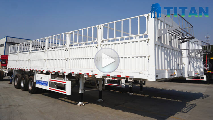 Tri Axle 60 Ton Stake Semi Trailer for Sale in Ghana