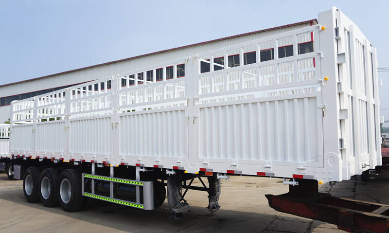 China 3 Axle 60 Ton Fence Cargo Truck Trailer for Sale in Guinea Kindia
