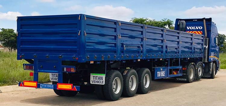 Tri Axle Grain Transport Trailer with Side Boards for Sale in Guinea Conakry