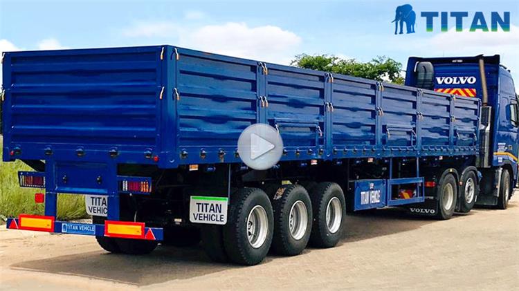 Tri Axle Grain Transport Trailer with Side Boards for Sale in Ghana