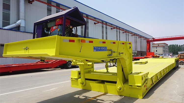 120T Heavy Duty Detachable Gooseneck Lowboy Trailer for Sale in Guinea Kindia