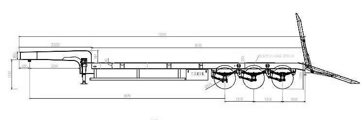 Tri Axle 80T Low Bed Truck Trailer Price for Sale in Guinea Conakry