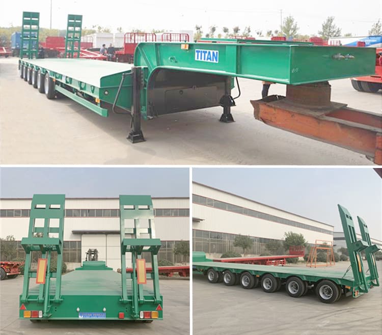 120 Ton Heavy Load Drop Deck Semi Trailer for Sale in Guinea Labe