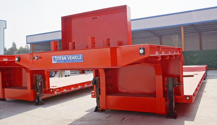 Used 3 Axle Hydraulic Low Bed Trailers for Sale in Guinea Kindia