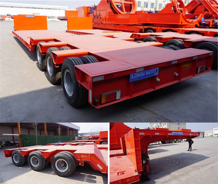 Used 3 Axle Hydraulic Low Bed Trailers for Sale in Guinea Kindia