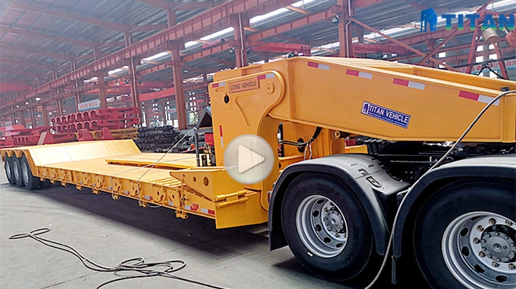 How Much is Used 60T Lowboy Gooseneck Trailer for Sale in Ghana 