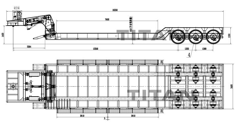 Detachable Gooseneck Low Bed Trailer for Sale in Ghana Kumasi