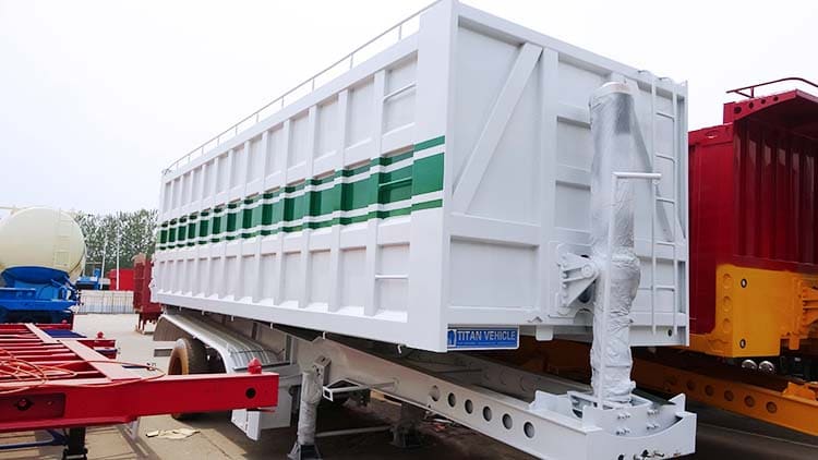 3 Axles 40 Cubic Rock Dump Trailer