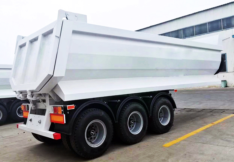 3 Axles 40 ton end dump trailer