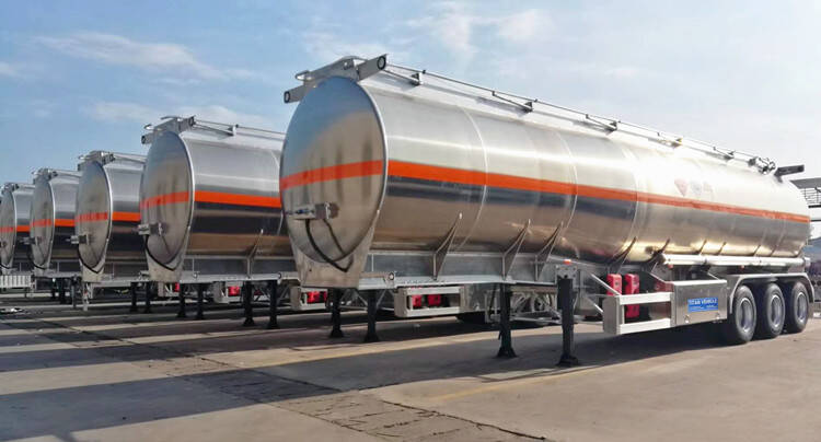 Tri Axles Aluminum Fuel Tanker Trailer 
