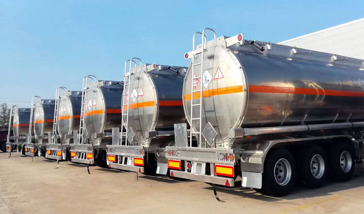 Tri Axles Aluminum Fuel Tanker Trailer 