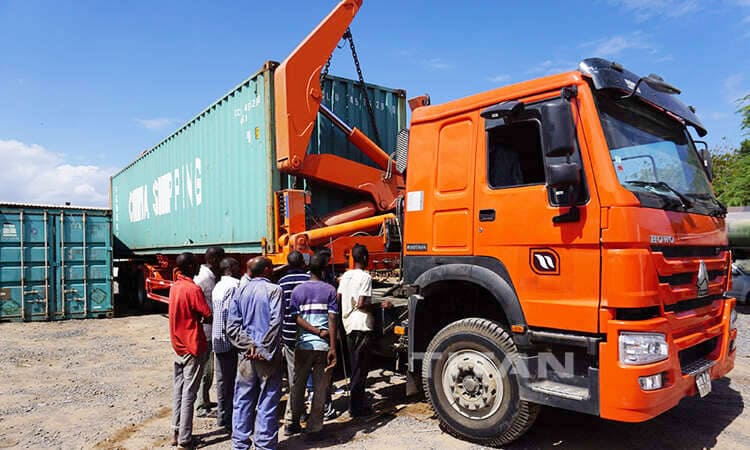 45t 40ft container side loader trailer 