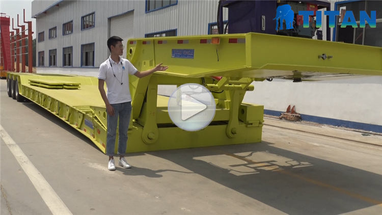 120T Heavy Duty Detachable Gooseneck Lowboy Trailer for Sale in Ghana Accra