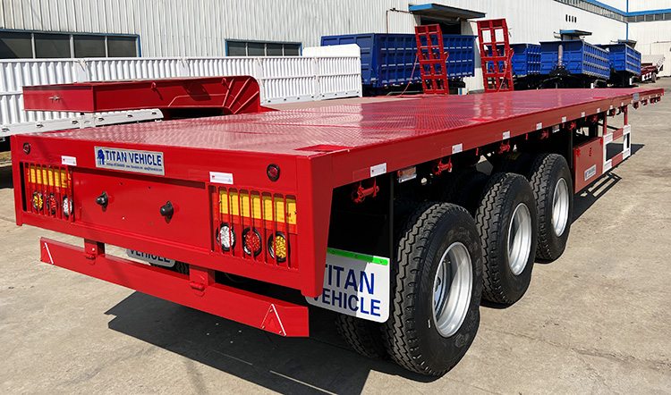 New Tri Axle 40 Ft Flatbed Trailers for Sale Near Me in Zambia