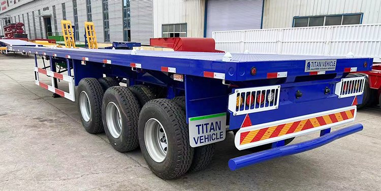 40Ft Tri Axle Flatbed Semi Trailer for Sale in Zambia