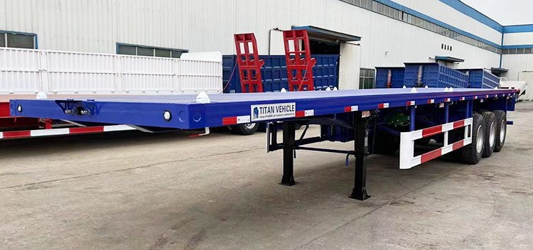 40Ft Tri Axle Flatbed Semi Trailer for Sale in Zambia