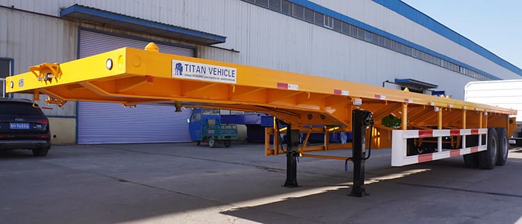 40Ft 2 Axle Semi Flat Bed Trailers for Sale Near Me in Zambia