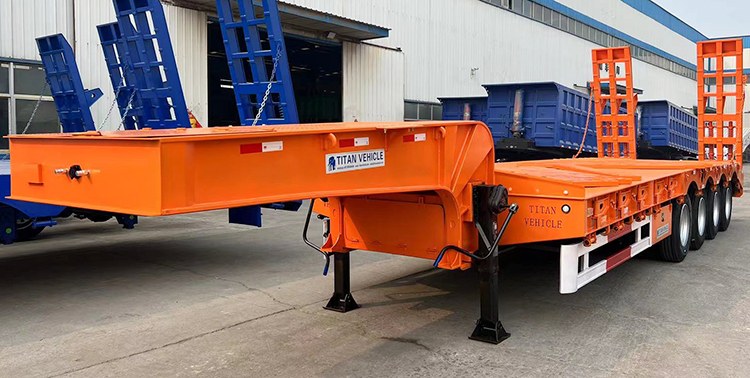 100 Ton 4 Axle Low Bed Trailer Truck Price for Sale in Zambia