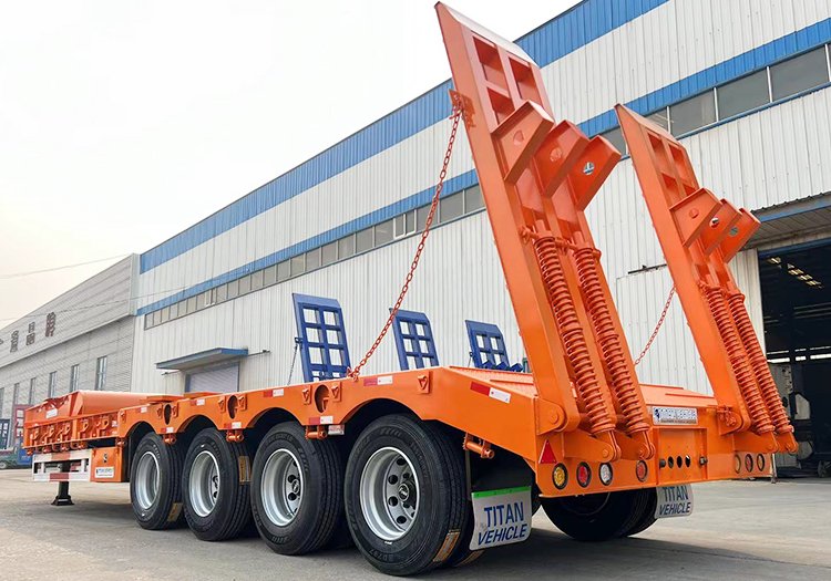 100 Ton 4 Axle Low Bed Trailer Truck Price for Sale in Zambia