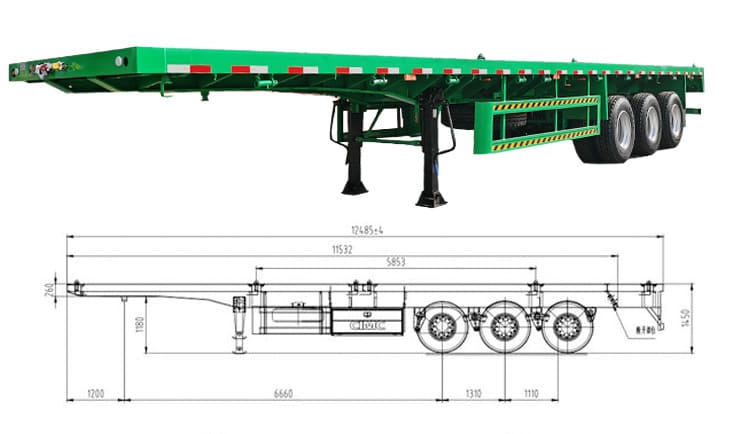 CIMC Trailers for Sale | 40Ft 3 Axle Flatbed Trailers for Sale in Zambia