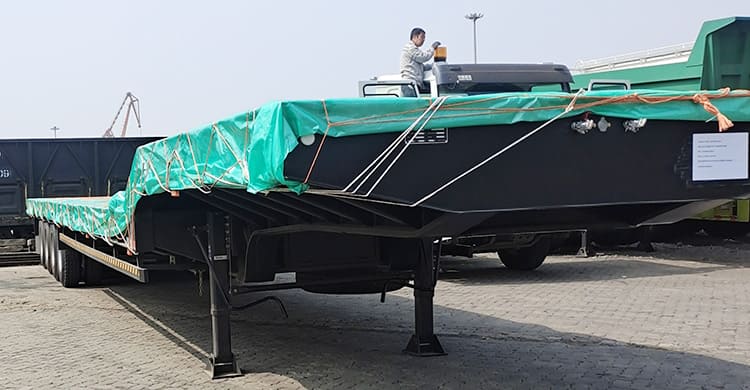 CIMC Vehicles Group Co Ltd | 4 Axle 100 Ton Lowbed Truck Trailer Price in Zambia