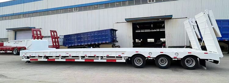 80 Tonne 3 Axle Hydraulic Low Bed Trailer for Sale in Zambia