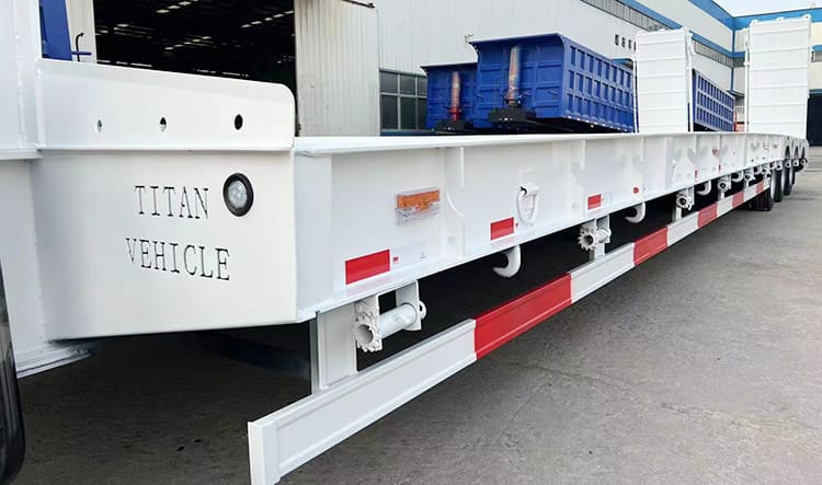 80 Tonne 3 Axle Hydraulic Low Bed Trailer for Sale in Zambia