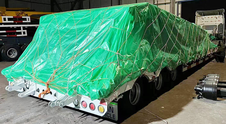 80 Tonne 3 Axle Hydraulic Low Bed Trailer for Sale in Zambia