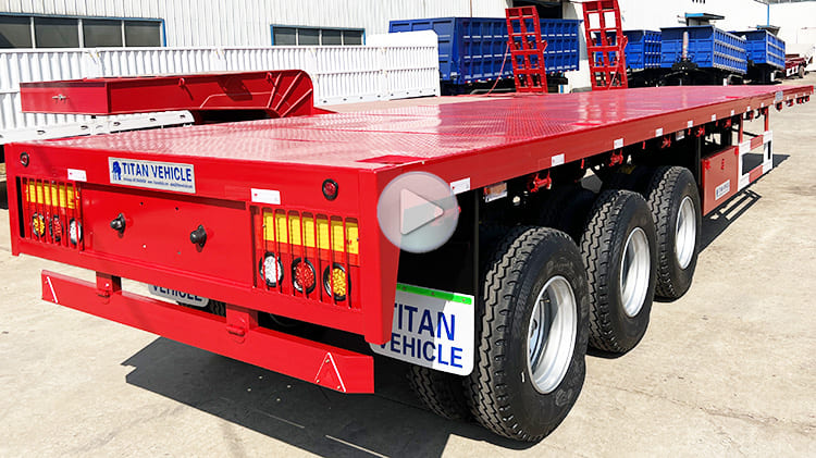 New Tri Axle 40 Ft Flatbed Trailers for Sale Near Me in Zambia
