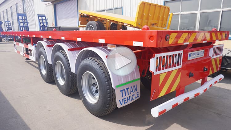 3 Axle 40 Feet Semi Flatbed Truck Trailer for Sale in Zambia