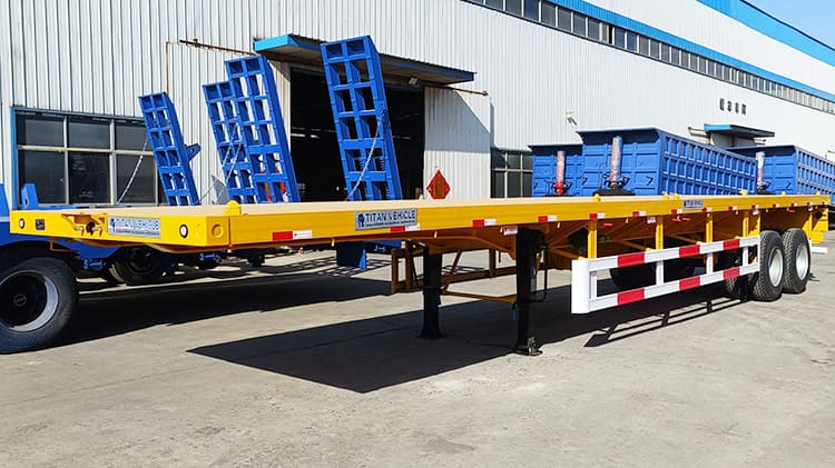40Ft 2 Axle Semi Flat Bed Trailers for Sale Near Me in Zambia