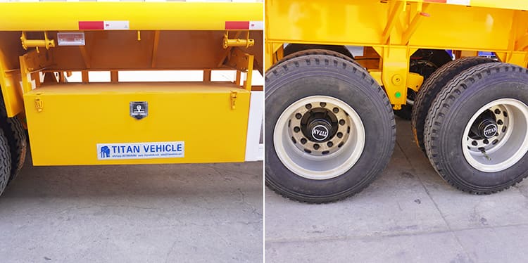 40Ft 2 Axle Semi Flat Bed Trailers for Sale Near Me in Zambia