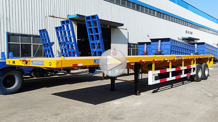 40Ft 2 Axle Semi Flat Bed Trailers for Sale Near Me in Zambia