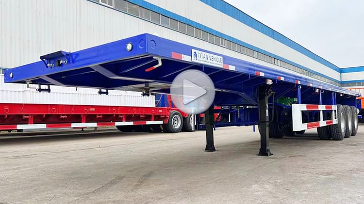 40Ft Tri Axle Flatbed Semi Trailer for Sale in Zambia