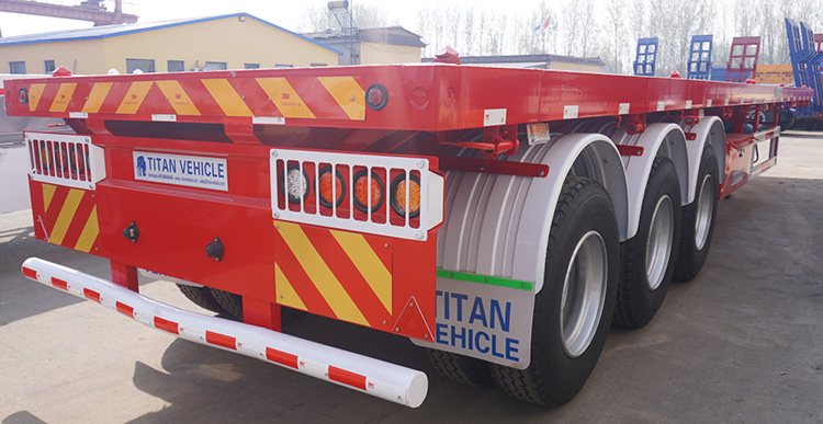 3 Axle 40 Feet Semi Flatbed Truck Trailer for Sale in Zambia