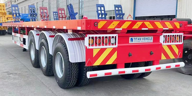 3 Axle 40 Feet Semi Flatbed Truck Trailer for Sale in Zambia