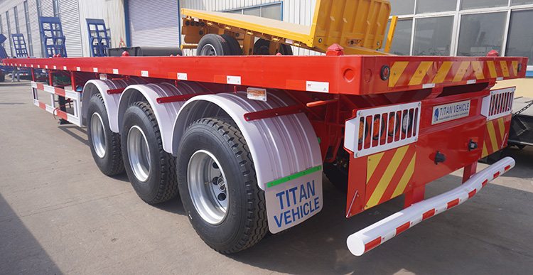 3 Axle 40 Feet Semi Flatbed Truck Trailer for Sale in Zambia