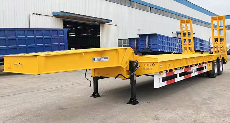 Lowbed Trailer for Sale | 2 Axle 40Ft Low Bed Trailer Truck for Sale in Zambia