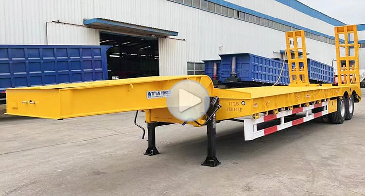 Lowbed Trailer for Sale | 2 Axle 40Ft Low Bed Trailer Truck for Sale in Zambia