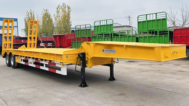 Lowbed Trailer for Sale | 2 Axle 40Ft Low Bed Trailer Truck for Sale in Zambia