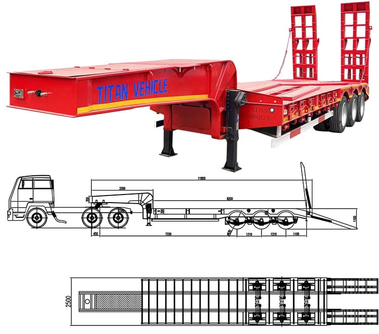 3 Axle Low Loader Semi Trailer | Low Loader Truck | Semi Trailer Low Loader for Sale in Zambia