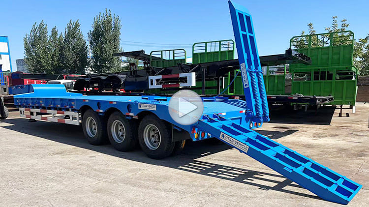 40 Feet Semi Low Bed Trailer Price | 3 Axle Low Bed Trailer for Sale in Zambia