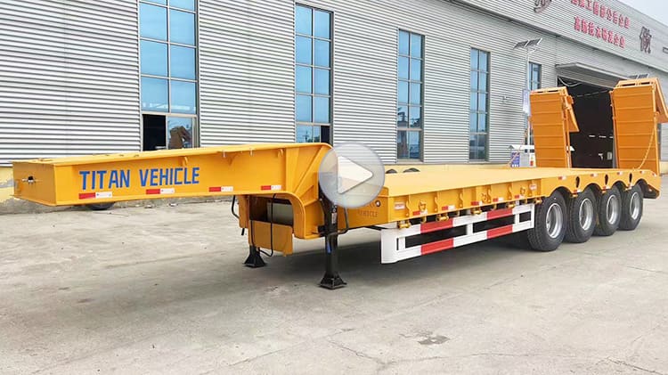 100 Ton 4 Axle Low Bed Trailer for Sale | Low Bed Tractor Trailer Price in Zambia