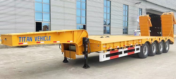 100 Ton 4 Axle Low Bed Trailer for Sale | Low Bed Tractor Trailer Price in Zambia