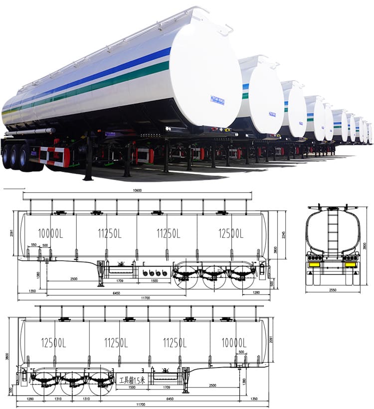 Tri Axle Fuel Tanker Trailer for Sale | Heavy Fuel Tanker Semi Trailer for Sale in Zambia