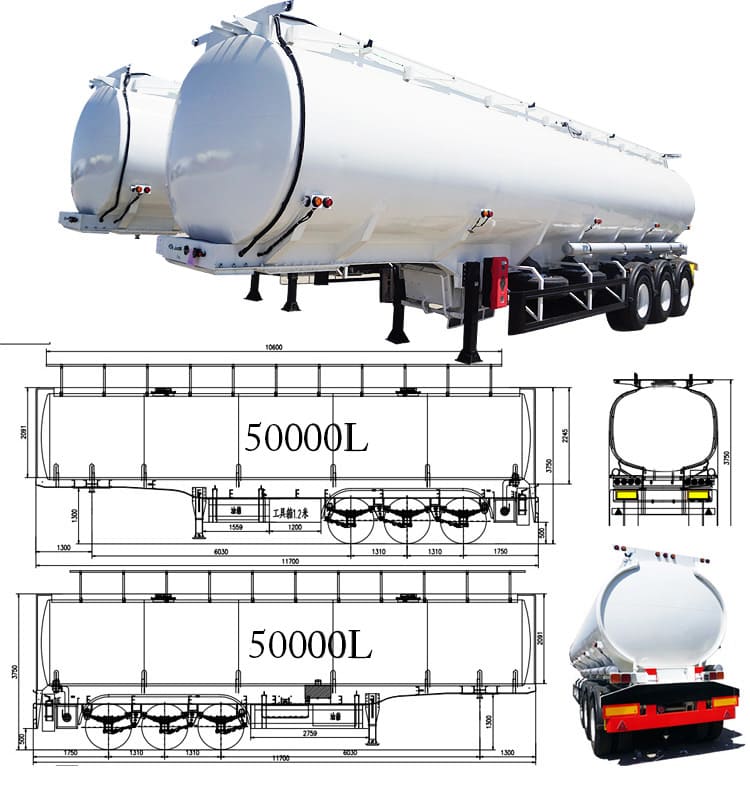 50000 Liters Diesel Tanker Trailer for Sale | Trailer Tankers for Sale in Zambia 